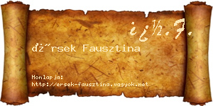Érsek Fausztina névjegykártya